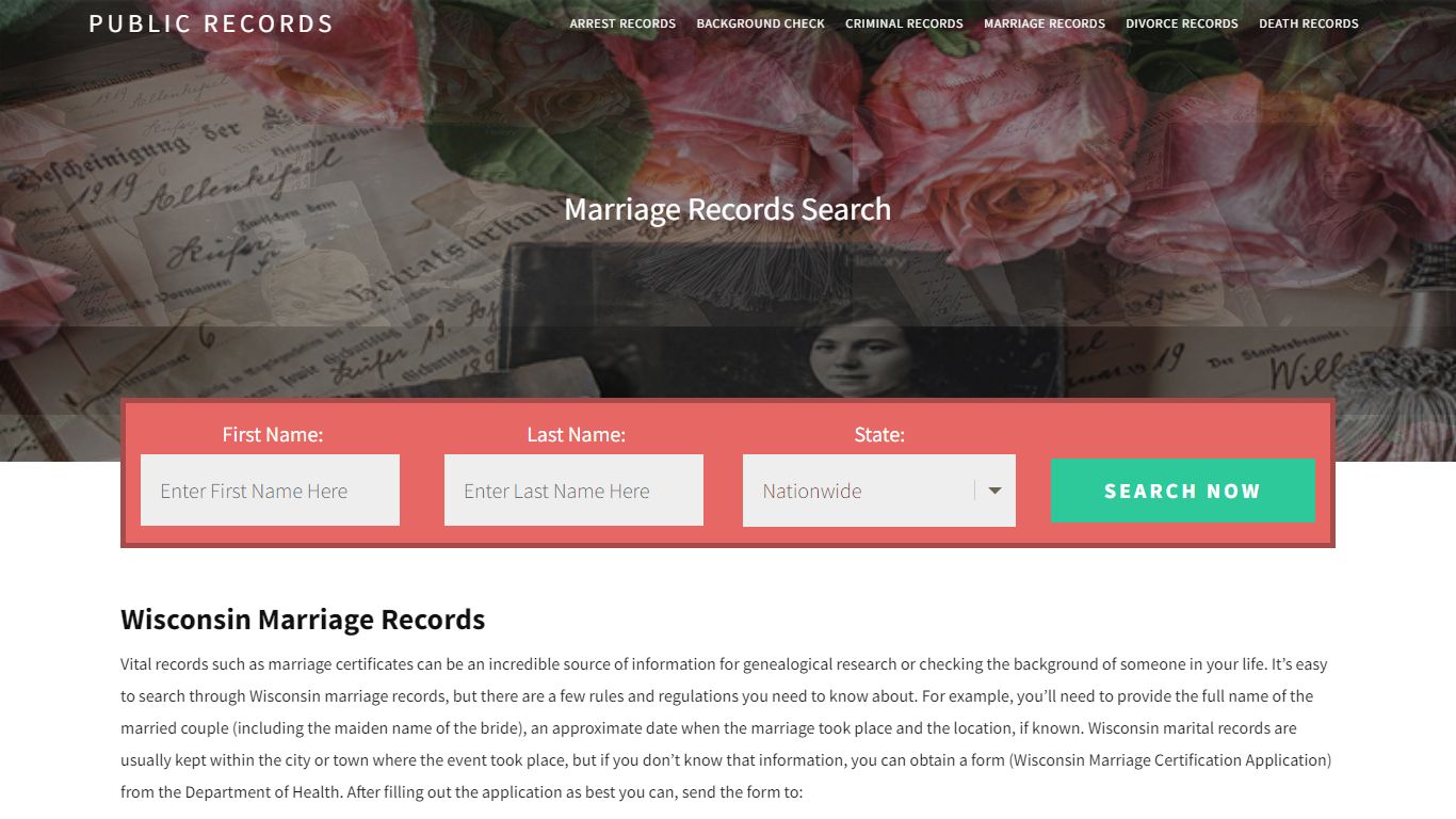 Wisconsin Marriage Records | Enter Name and Search. 14Days Free